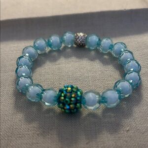 Elegant Blue Beaded Bracelet